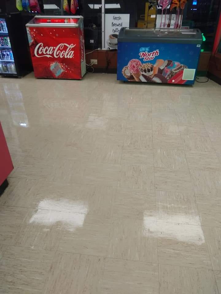 After hard floor maintenance
