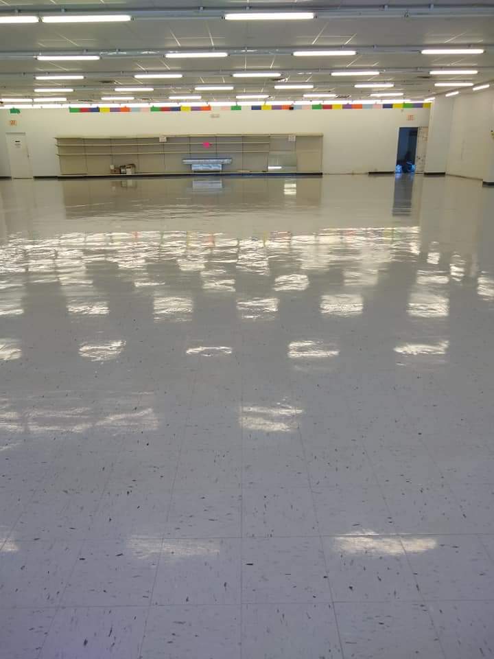 After hard floor maintenance